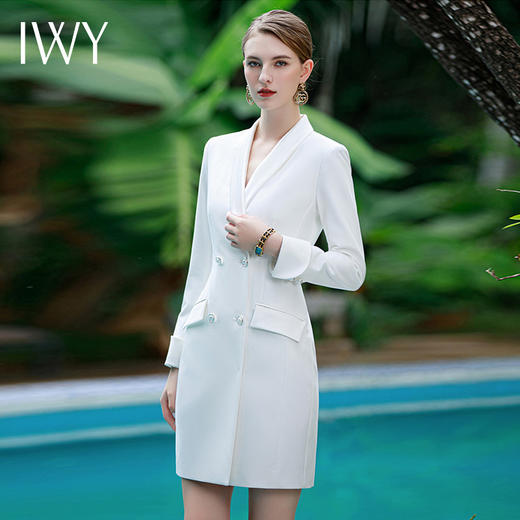 IWY/职业装前台接待播音艺考工作服女高端正装连衣裙主持人西装裙Q835 商品图4