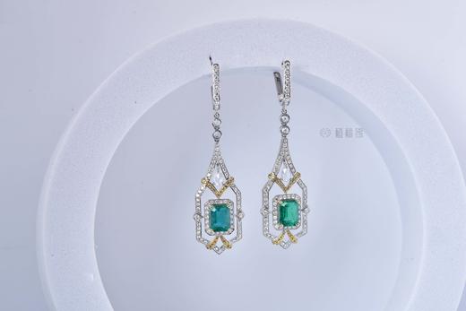 【春之灵】祖母绿窗棂耳坠  CB12209030 商品图2