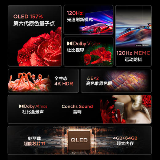 TCL电视 65T8E Max 65英寸 QLED量子点 超高清4K 远场语音 液晶平板电视 以旧换新 65英寸 官方标配 商品图5