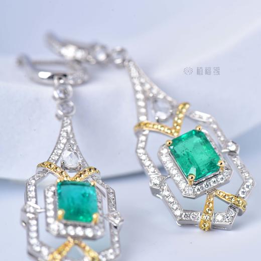 【春之灵】祖母绿窗棂耳坠  CB12209030 商品图1