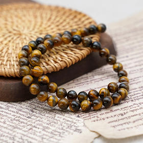 虎眼石8mm珠料意卡米诺手串念珠单颗珠子散珠半成品