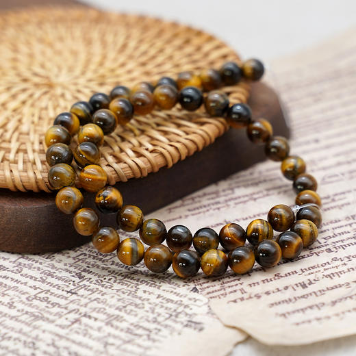 虎眼石8mm珠料意卡米诺手串念珠单颗珠子散珠半成品 商品图0