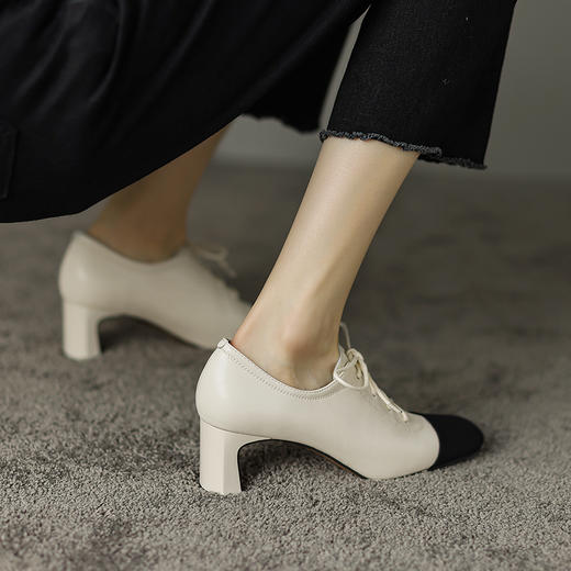 春季新款，里外全皮平头拼色高跟鞋HCY-K3294 商品图11