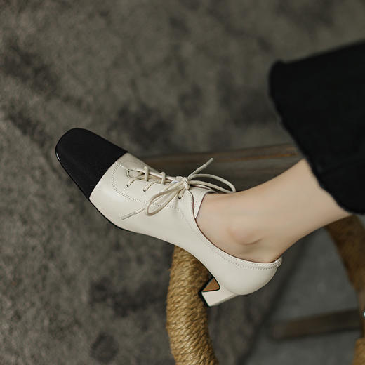 春季新款，里外全皮平头拼色高跟鞋HCY-K3294 商品图10