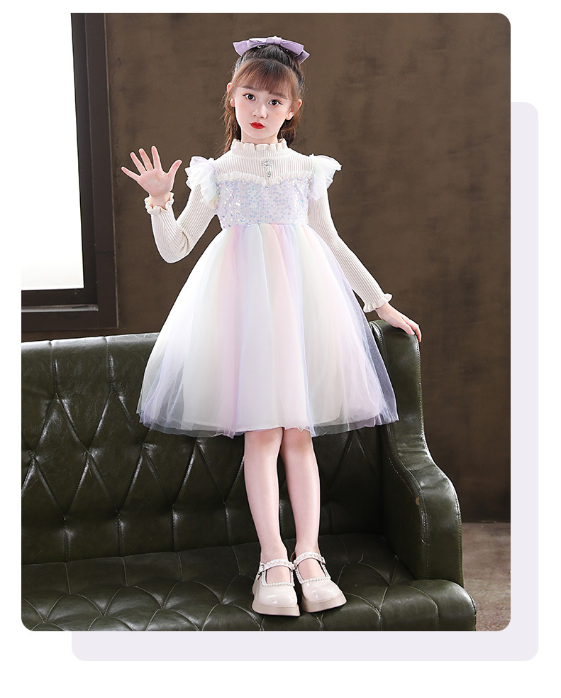 女童连衣裙秋款童装女孩儿童裙子洋气时髦秋天2022新款秋装公主裙