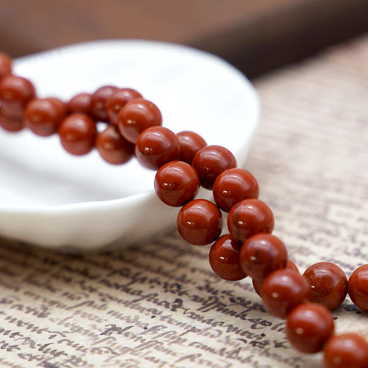 红石8mm珠料意卡米诺手串念珠单颗珠子散珠半成品 商品图3