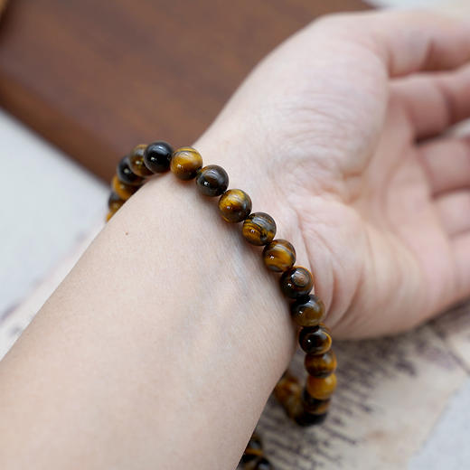 虎眼石8mm珠料意卡米诺手串念珠单颗珠子散珠半成品 商品图2