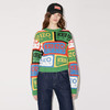 KENZO 高田贤三 女士棉质“KENZO 标签”套头针织衫 混色 FD52 PU367 3CD MU 商品缩略图1