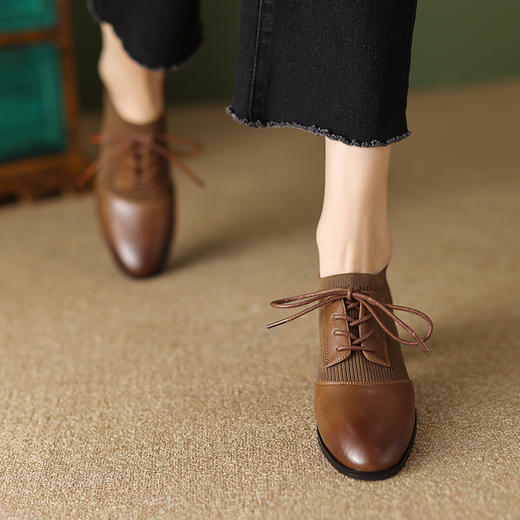 复古优雅，舒适粗跟百搭裸靴NJMK-K508 商品图0