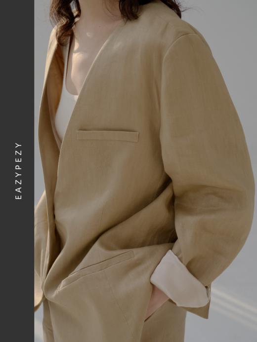 EAZYPEZY 2023SS 亚麻无领西装 商品图1