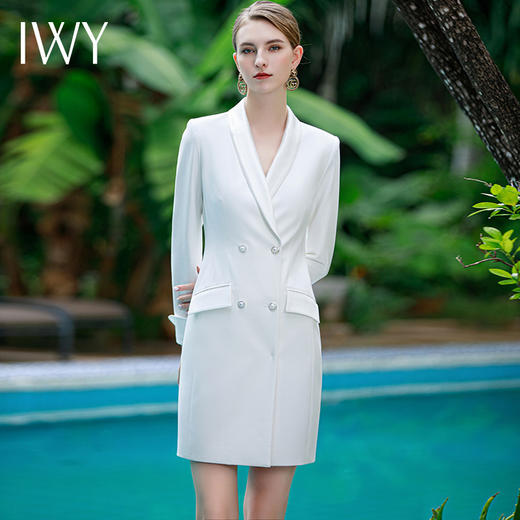 IWY/职业装前台接待播音艺考工作服女高端正装连衣裙主持人西装裙Q835 商品图2