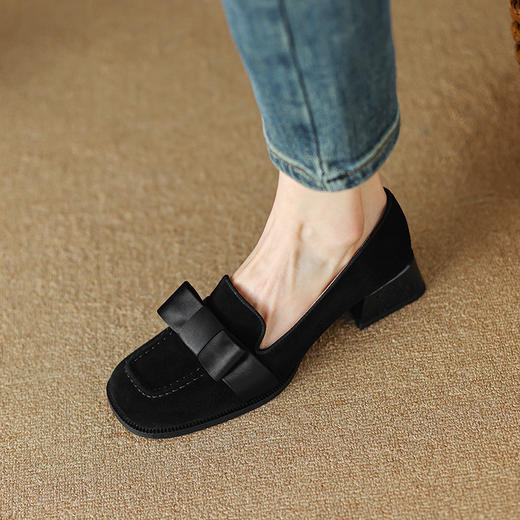 春季新款，里外全皮粗跟小皮鞋HCY-K3313 商品图9