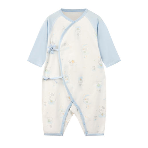 丽婴房-内衣类（春）G3系带连身装6_浅蓝 商品图0