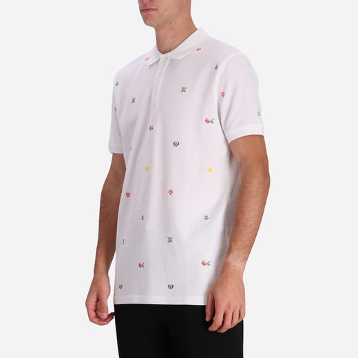 KENZO 高田贤三 男士棉质“KENZO PIXEL”修身版短袖 POLO 衫 白色 FD55 PO005 4PU 02 商品图1
