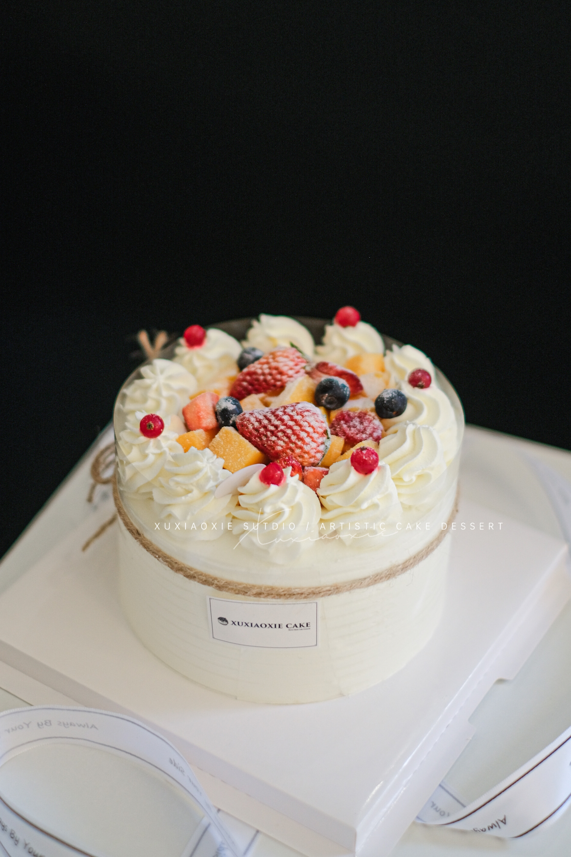 【草莓屋】草莓芒果双拼。戚风蛋糕