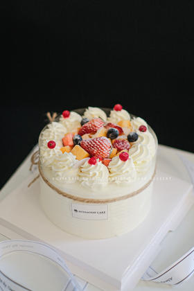 【草莓屋】草莓芒果双拼。戚风蛋糕