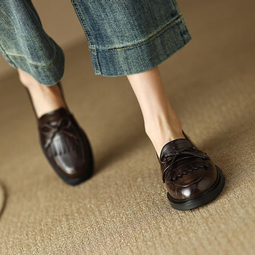 简约百搭，真皮新款乐福鞋NJMK-K389 商品图1