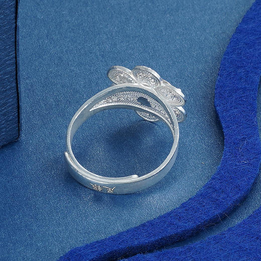 子佩集S990银【四叶】戒指【MXJZ005】花丝珐琅彩2302 商品图7