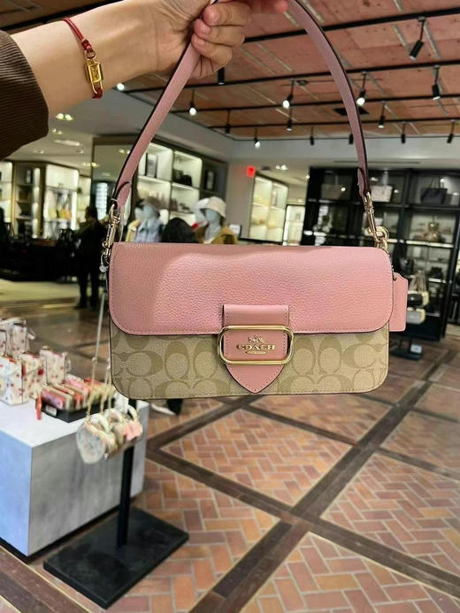 直降！只要￥1230到手！Coach新款Morgan手提斜挎包粉拼 商品图0