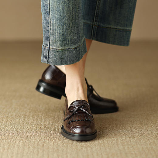 简约百搭，真皮新款乐福鞋NJMK-K389 商品图3