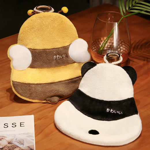 「两款可选！柔软珊瑚绒面料」珊瑚绒擦手巾 居家日用可爱卡通毛绒挂绳款多功能吸水毛巾擦手帕抹布布艺 商品图2