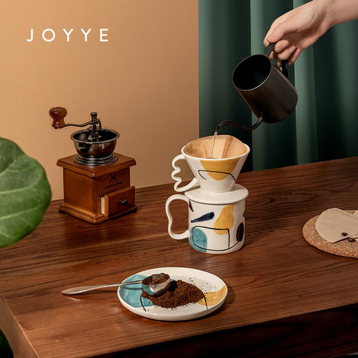 JOYYE 乐天派咖啡杯套装  个性浮雕 多人套装 商品图3