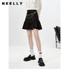 NEELLY纳俪商场同款黑色半身裙女春夏新款拉链挂饰A字裙蓬蓬短裙N23023E01133 商品缩略图1