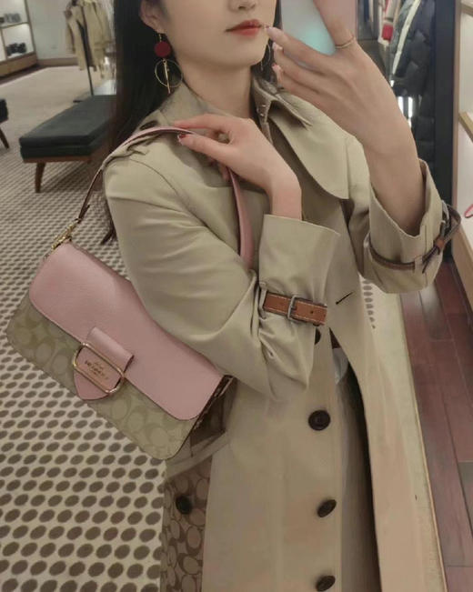 直降！只要￥1230到手！Coach新款Morgan手提斜挎包粉拼 商品图3