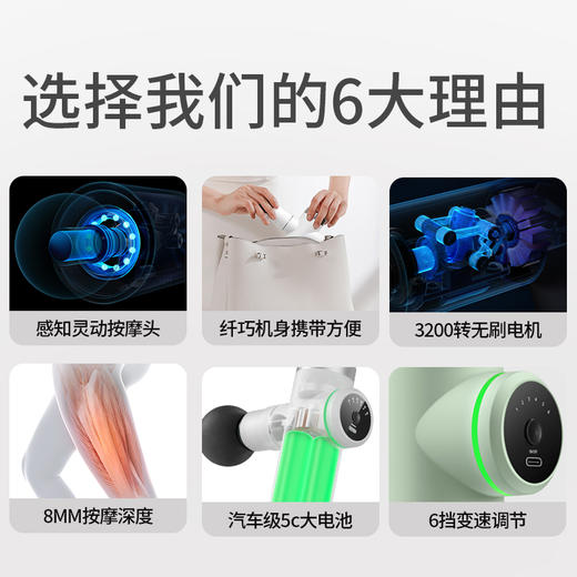 麦瑞克迷你口袋筋膜枪家用肌肉按摩器放松肌膜健身专用筋膜枪T1 商品图2
