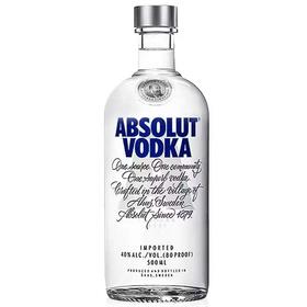绝对伏特加 瑞典进口经典Absolut伏特加 40度500ml 洋酒烈酒