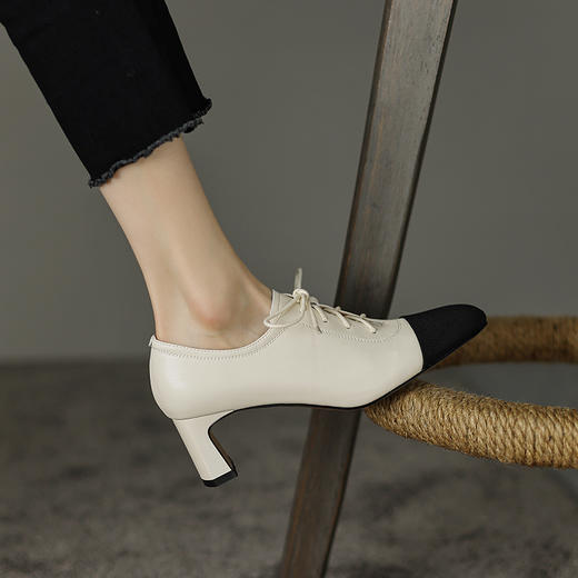 春季新款，里外全皮平头拼色高跟鞋HCY-K3294 商品图9