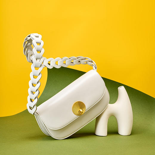 感编织腋下包女包，新款时尚牛皮小方包单肩斜挎包QSL-2161 商品图0