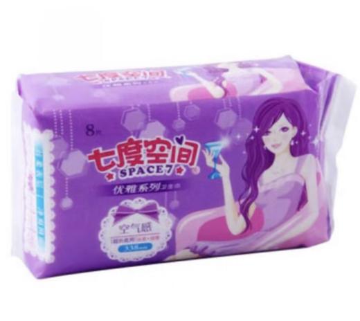 七度空间绵柔超长夜用卫生巾8p 商品图0