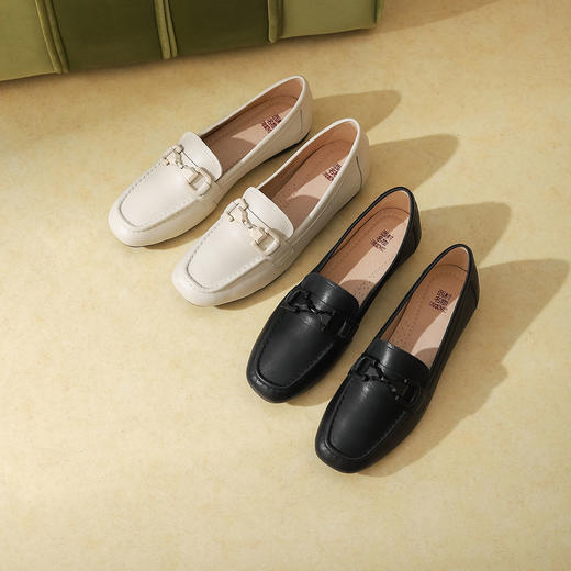 春季新款【舒软】牛皮通勤鞋平跟舒适职业鞋乐福鞋女36791 商品图2