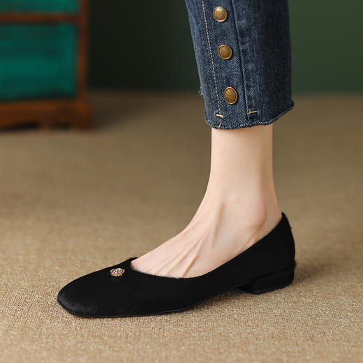 质感拉满，胎马毛里外全真皮小单鞋NJMK-S031 商品图3