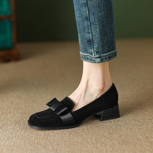 春季新款，里外全皮粗跟小皮鞋HCY-K3313 商品图8