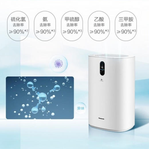 【国庆特惠】松下空气净化器家用智能App控制 除甲醛去异味宠物除臭纳诺怡净化除过敏原 F-93C0PX-W白色 商品图1