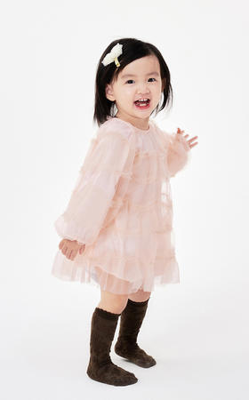 jnby  23年春款   细纱公主感长袖连衣裙   YN3G12370