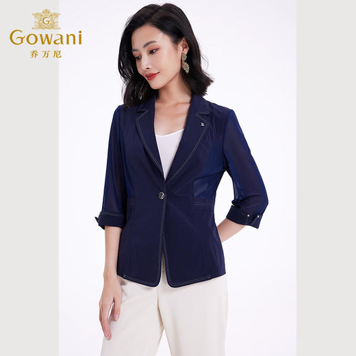 乔万尼春夏西装外套女小个子立体设计气质百搭显瘦EF3B900 商品图1