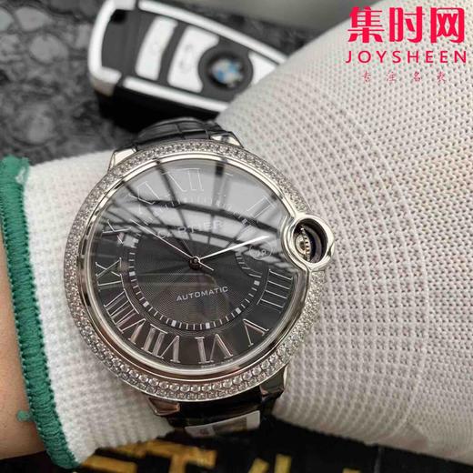 限时特价 卡地亚蓝气球系列「钻圈款✨」 男款大号42mm 蓝宝石镜面 意大利牛皮表带 搭载定制全自动机械机芯 商品图8