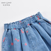 马克珍妮夏装新款 女童樱桃满印纯棉牛仔裤 儿童裤子230766 商品缩略图2