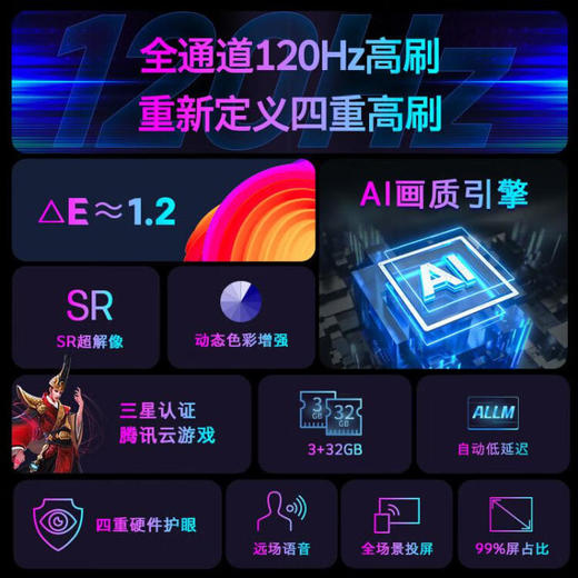 创维电视75A23 75英寸电视机全通道120Hz高刷 HDMI2.1 3+32G START云游戏 4K护眼声控全面屏 商品图7