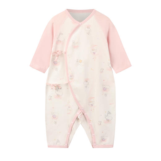 丽婴房-内衣类（春）G3系带连身装1_浅粉 商品图0