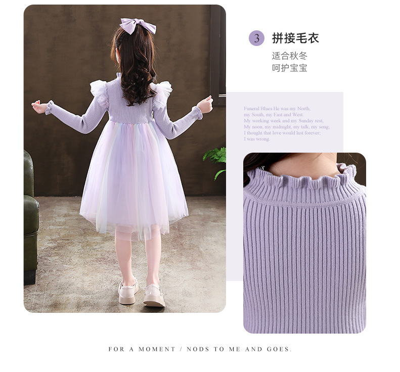 女童演出服薄款表演服秋儿童服装春秋洋气蓬蓬纱爱莎公主裙女秋装