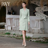 IWY/播音艺考主持人正装女大学生面试服装2023新款职业连衣裙收腰Q843 商品缩略图2
