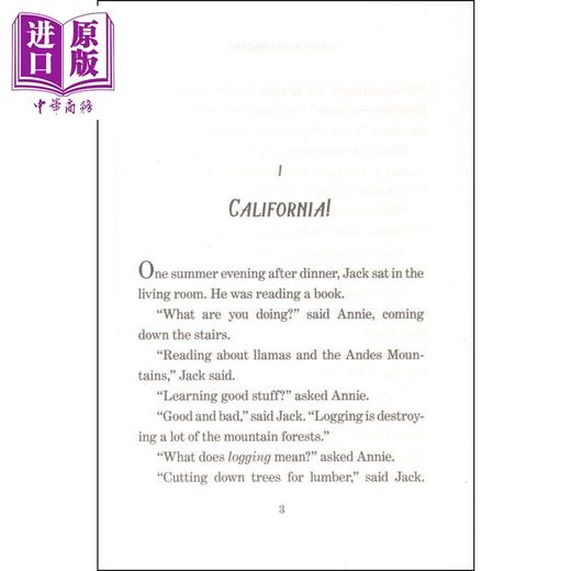 【中商原版】Magic Tree House 35 Camp Time in California 神奇树屋35 桥梁书章节书 中小学生课外读物 英文原版小初文学 商品图2