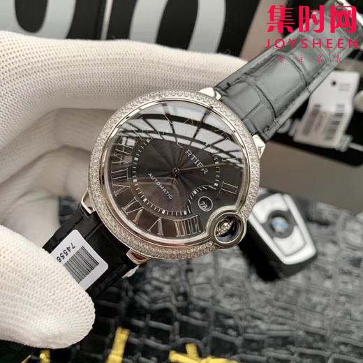 限时特价 卡地亚蓝气球系列「钻圈款✨」 男款大号42mm 蓝宝石镜面 意大利牛皮表带 搭载定制全自动机械机芯 商品图2