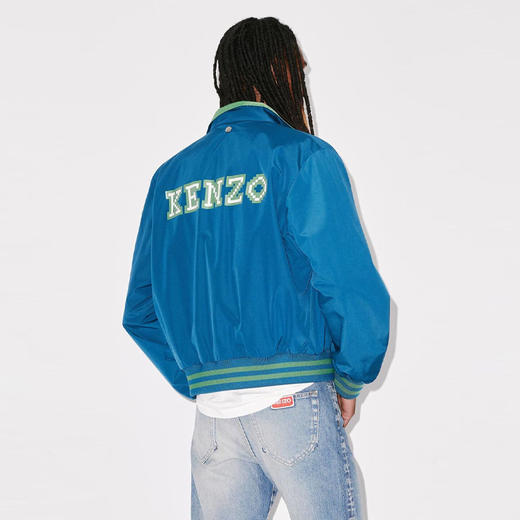 KENZO 高田贤三 男士棉质字母徽标印花拉链棉服外套 蓝色 FD55 BL203 9NB 73 商品图2