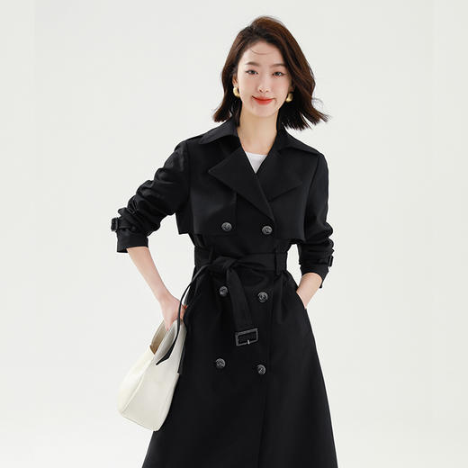 火桐hooton双排扣长款风衣9202 商品图3