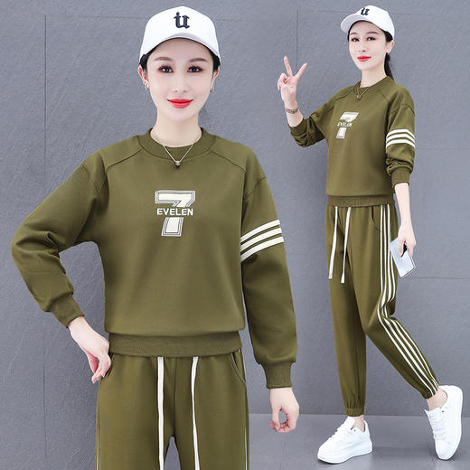 圆领刺绣休闲春秋季新款套装QB-THF9952 商品图3